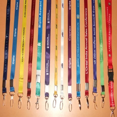 Silky ID Card Dori Satin tape Lanyard For School / Collage / Organization at Wholesale Price Different Color Available