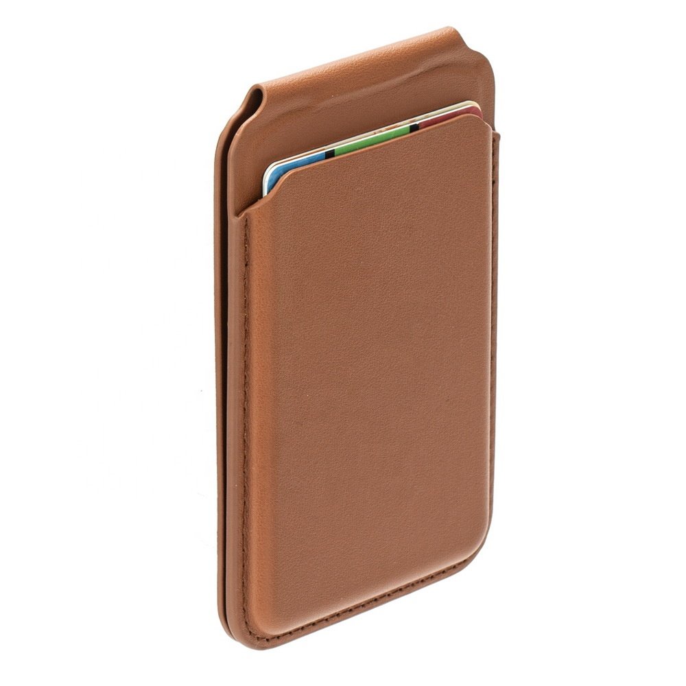 Wholesale PU Stand Magnetic Card Holder Wallet with MagSafe for Iphone 12/13/14/15 wallet back Card clip bracket holder