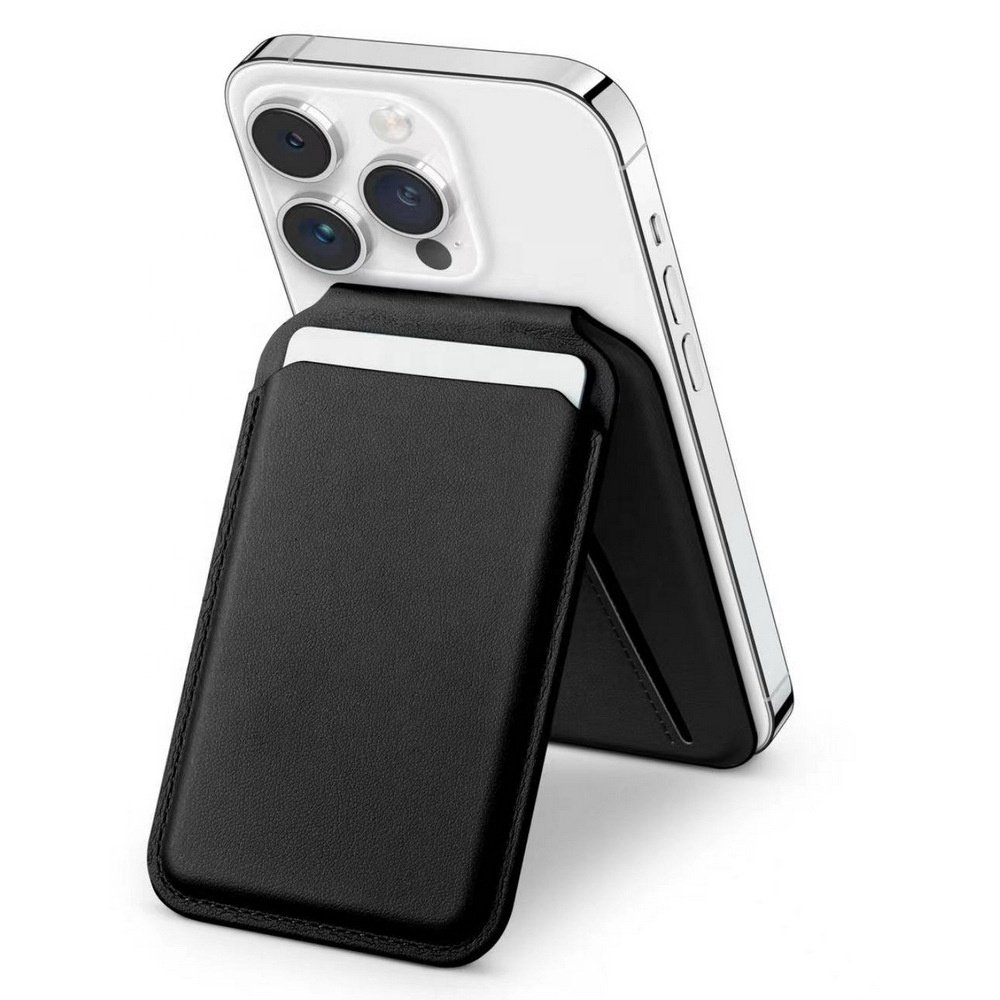 Wholesale PU Stand Magnetic Card Holder Wallet with MagSafe for Iphone 12/13/14/15 wallet back Card clip bracket holder