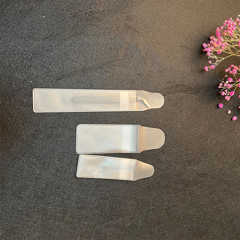 Customized frosted Pvc eyebrow pencil plastic packaging bag makeup tools storage bag