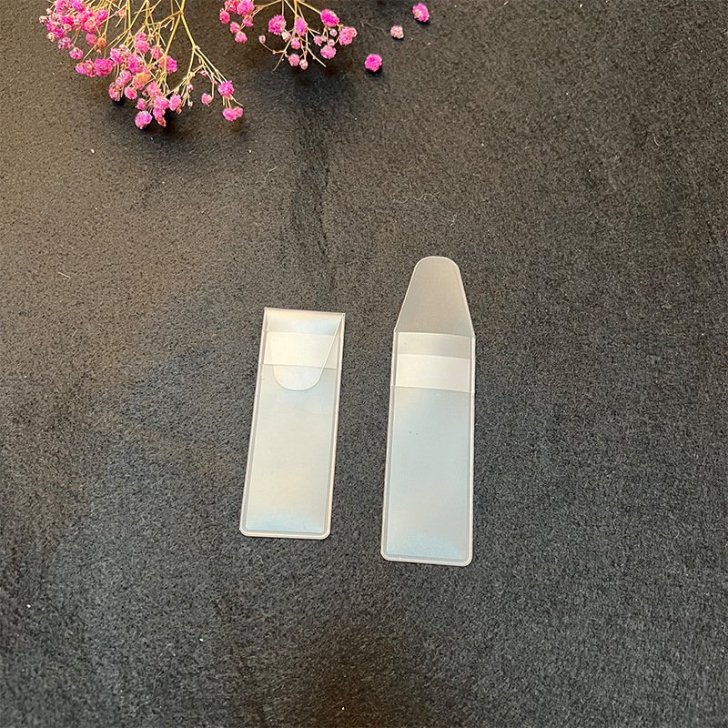 Customized frosted Pvc eyebrow pencil plastic packaging bag makeup tools storage bag