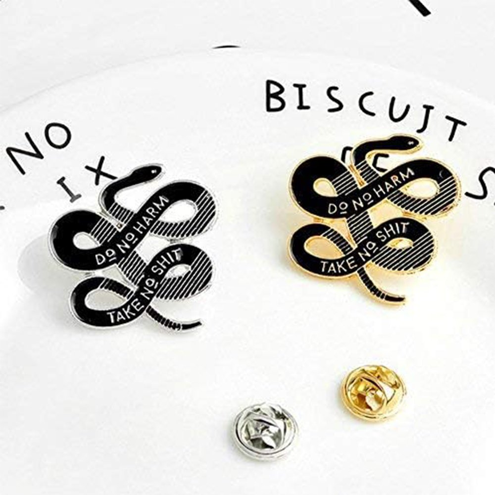 Women Bohemian Snake Brooch Banquet Badge Pins Buckle Badge Backpack Bag Pins Punk Lapel Pin