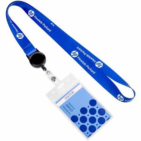 Badge Reel Lanyard with id Badge Holder Black Safety Breakaway PU Leather ID Badge Holder with Neck Lanyard Strap