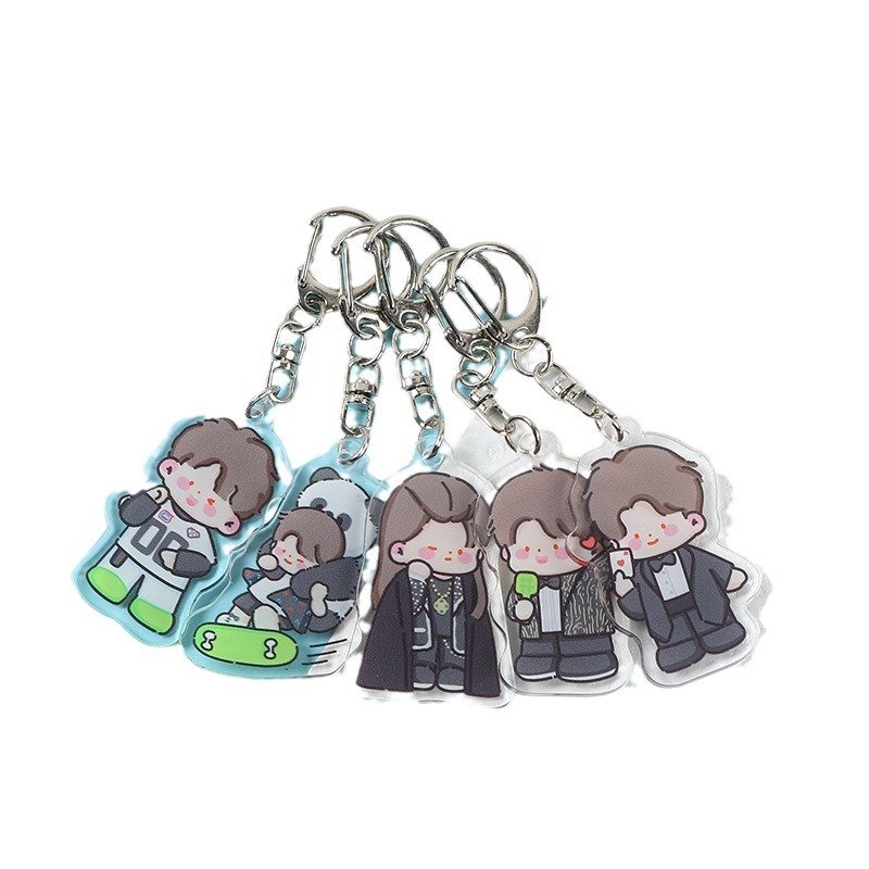 Make your own anime keychain Key ring Transparent blank transparent custom anime acrylic key hangers