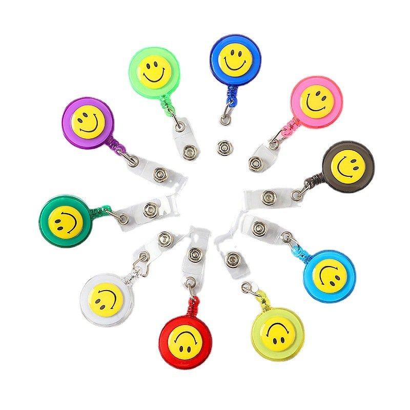 ID Card Holder Working Medical Badge Holder Porte Badge Shiny Nurse glitter Cartoon badge reel