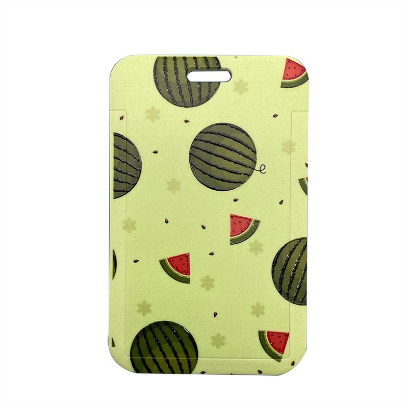 In stock wholesale badge holder underground card case plastic cartoon ins student meal card holder lanyard customizable card