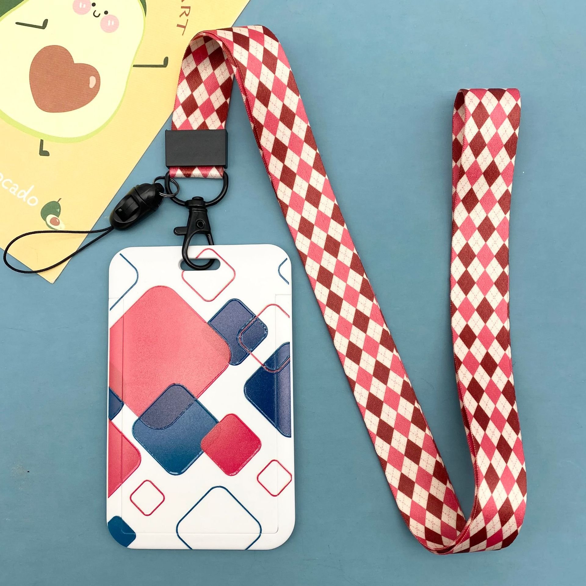 In stock wholesale badge holder underground card case plastic cartoon ins student meal card holder lanyard customizable card