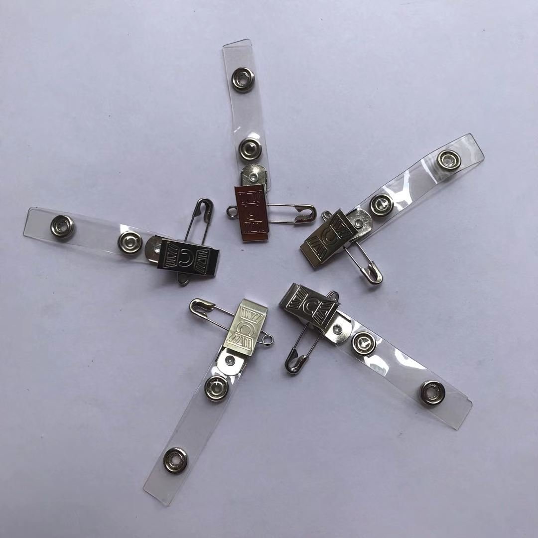 Transparent Chest Pocket ID Name Badge Holder Work Card Clip Lanyard Certificate Clip For Staff Shop Assistant