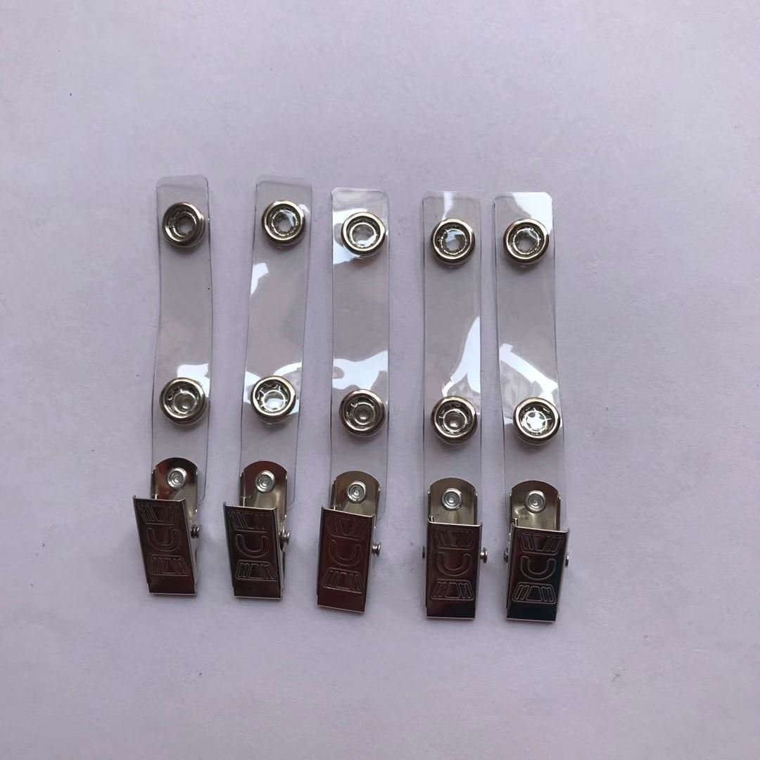 Transparent Chest Pocket ID Name Badge Holder Work Card Clip Lanyard Certificate Clip For Staff Shop Assistant