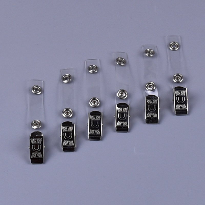 Transparent Chest Pocket ID Name Badge Holder Work Card Clip Lanyard Certificate Clip For Staff Shop Assistant