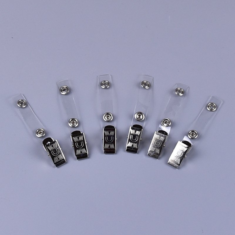 Transparent Chest Pocket ID Name Badge Holder Work Card Clip Lanyard Certificate Clip For Staff Shop Assistant