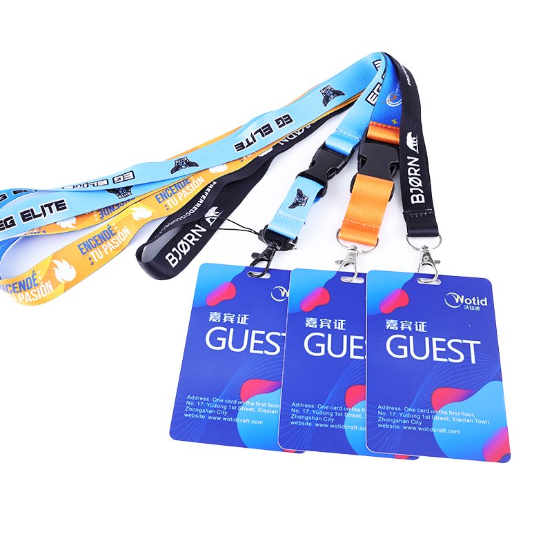 Custom Logo Personalized Polyester Sublimation Lanyard with Id Card Badge Holder with Neck Lanyard