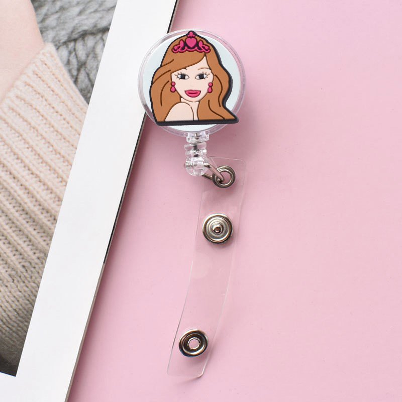 Cartoon Retractable Pull Badge Reel ID Lanyard Name Tag Card Badge Holder Reels Doctor Nurse Supplies Credential Holder