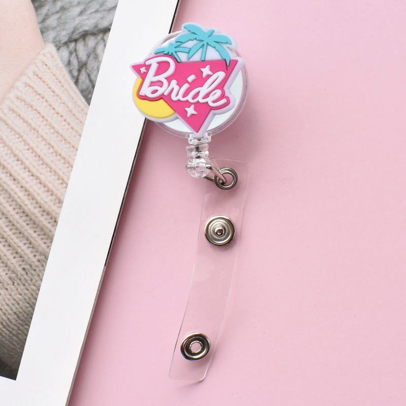Cartoon Retractable Pull Badge Reel ID Lanyard Name Tag Card Badge Holder Reels Doctor Nurse Supplies Credential Holder