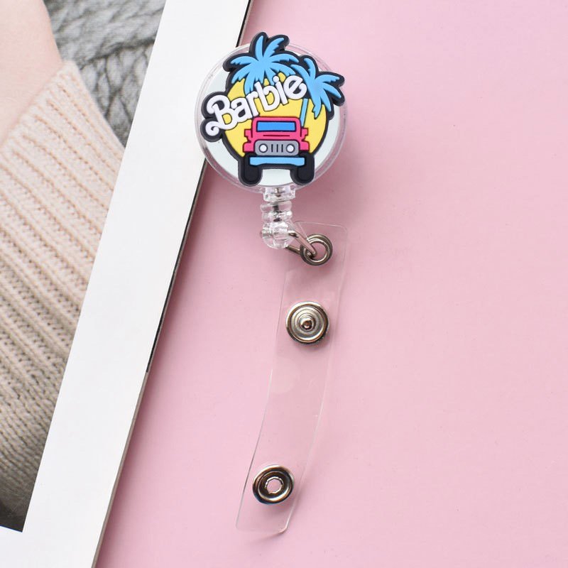 Cartoon Retractable Pull Badge Reel ID Lanyard Name Tag Card Badge Holder Reels Doctor Nurse Supplies Credential Holder