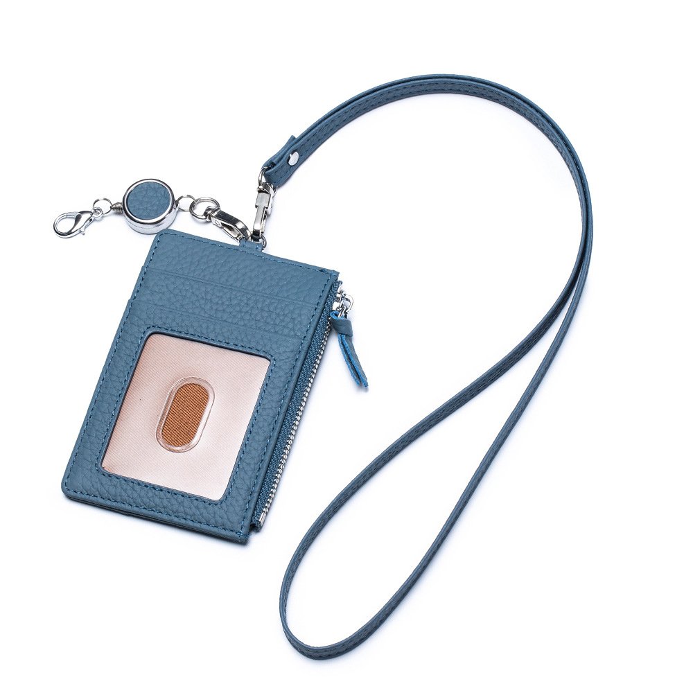 Personalized vegan leather badge holder work card holder ID card holder