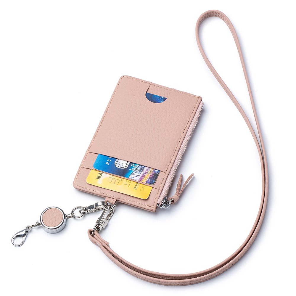 Personalized vegan leather badge holder work card holder ID card holder