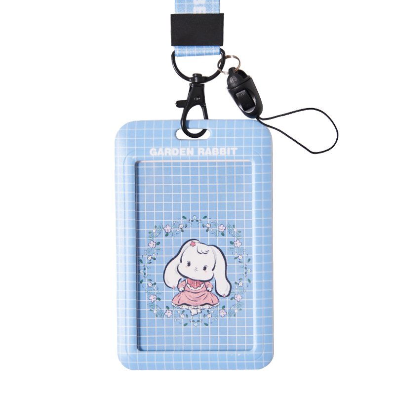 UHOO 7131-43 Cute Card Holders Gift For Children and Students Plastic Badge Holder Set With Colorful Lanyard