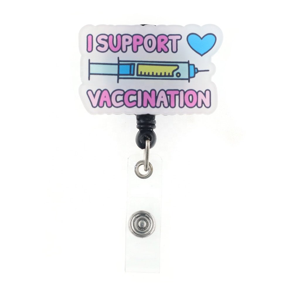 Custom Medical Series PEACE LOVE NURSE Nursing Badge Holder For Healthcare Worker Accessories Acrylic Plastic Badge Reel