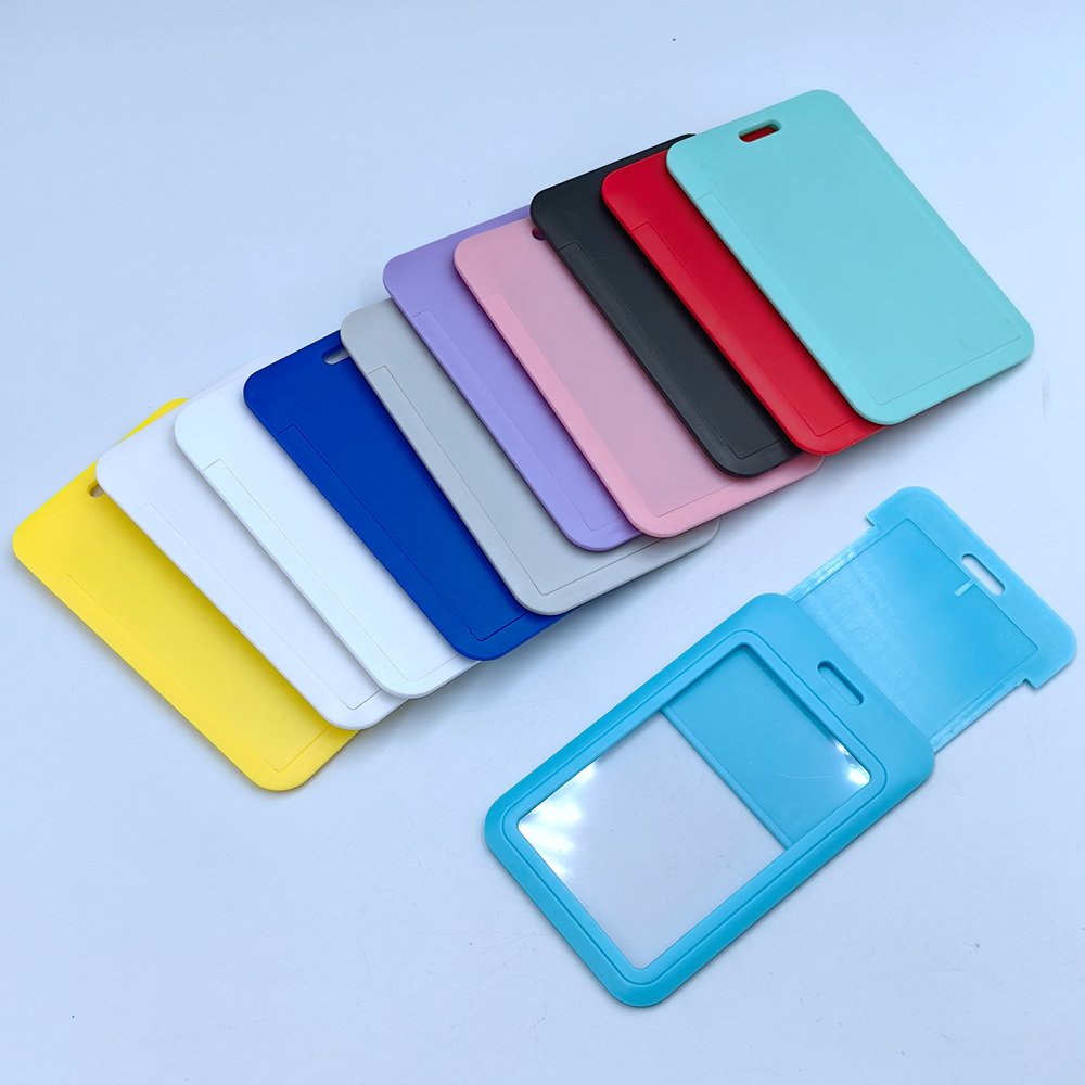 Custom Design UV Print ABS Plastic Staff Hanging Card Holder ID Name Badge Holder