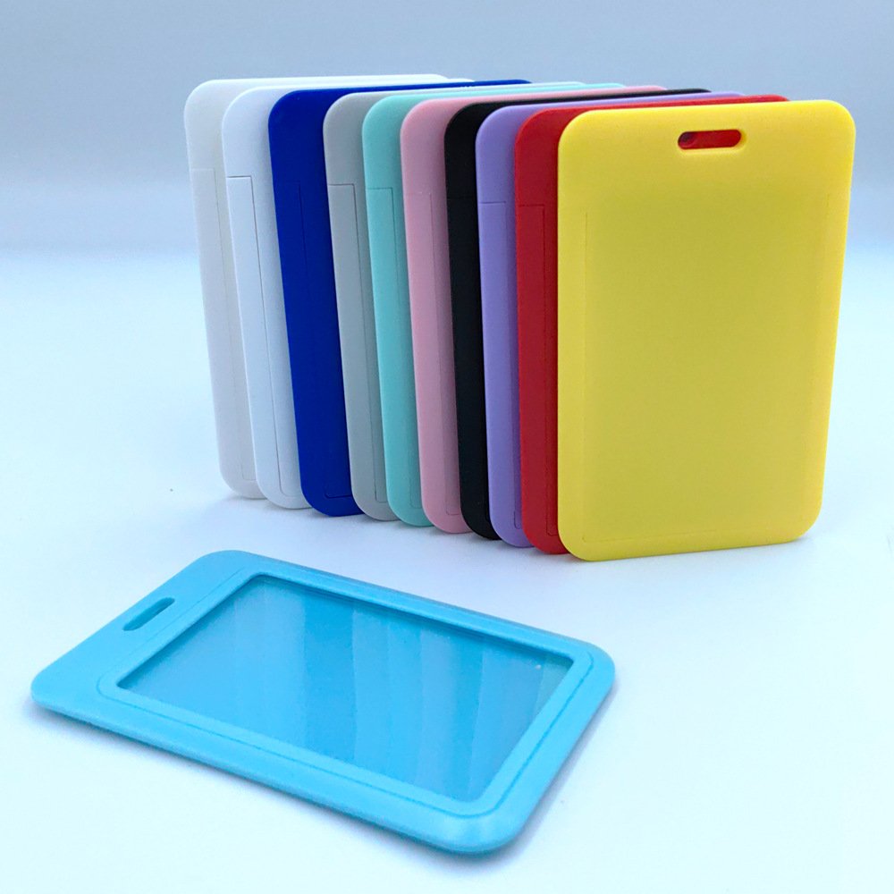 Custom Design UV Print ABS Plastic Staff Hanging Card Holder ID Name Badge Holder