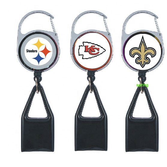 USA Rugby Fans Gifts Football Retractable Badge Reel Lighter Clipper Leash Retractable Keychain Premium Badge Holder