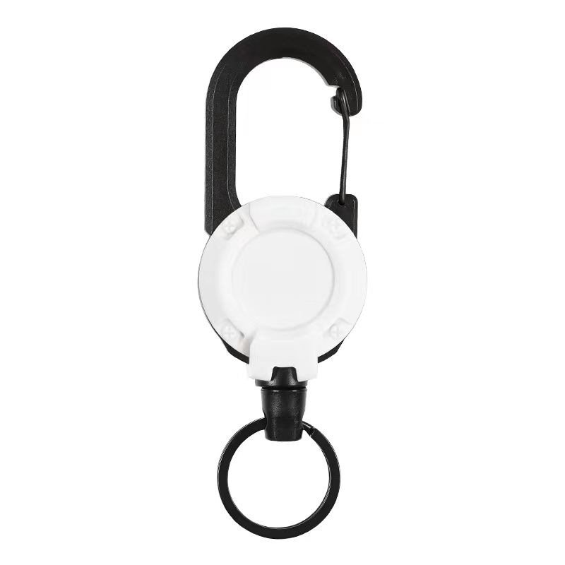Retractable Reel Clip KeyChain Lanyard Holder Anti-theft Multitool Carebiner Badge ID Keyring for Outdoor Climbing