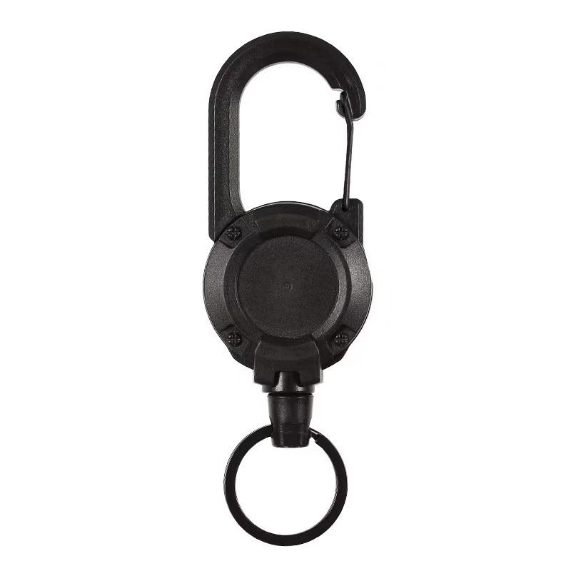 Retractable Reel Clip KeyChain Lanyard Holder Anti-theft Multitool Carebiner Badge ID Keyring for Outdoor Climbing