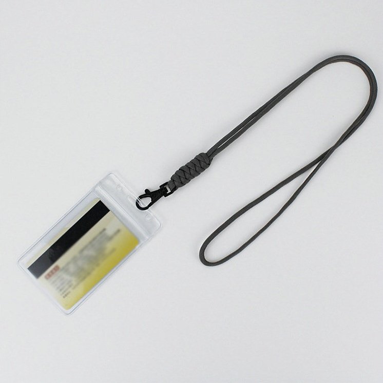 Handmade Braided Paracord Neck ID Card Holder Lanyard Tactical Metal Snap Hook Lanyard Keychain