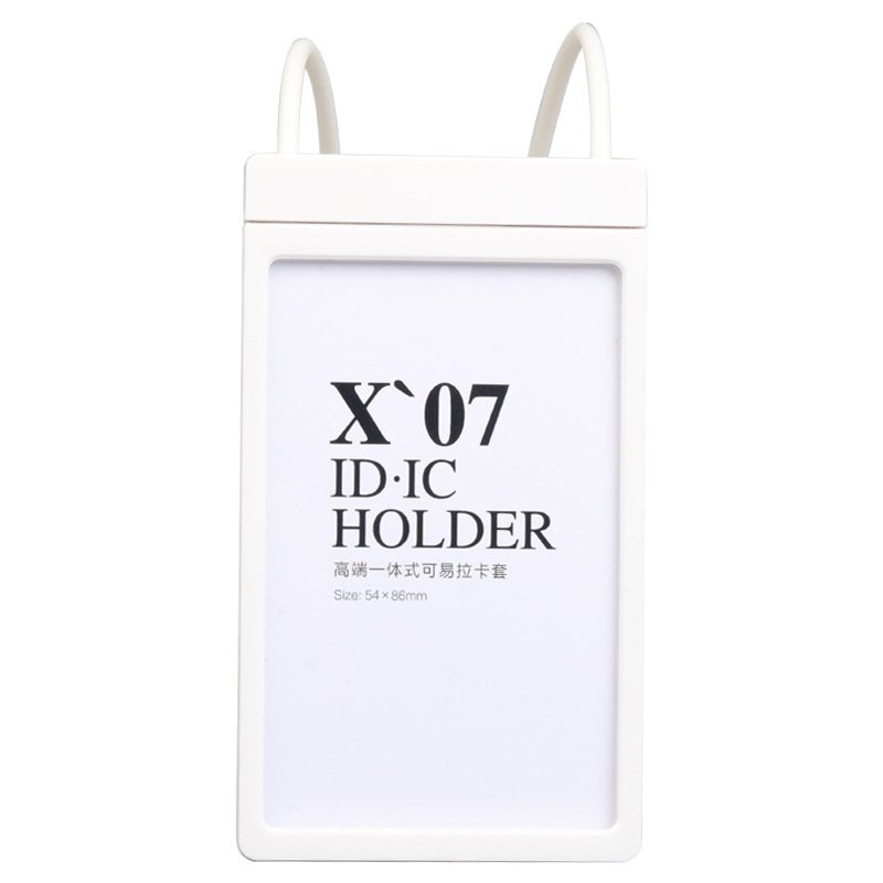 Custom double pull wire silicone rope telescopic card set staff lashing rope name card cover chest card set