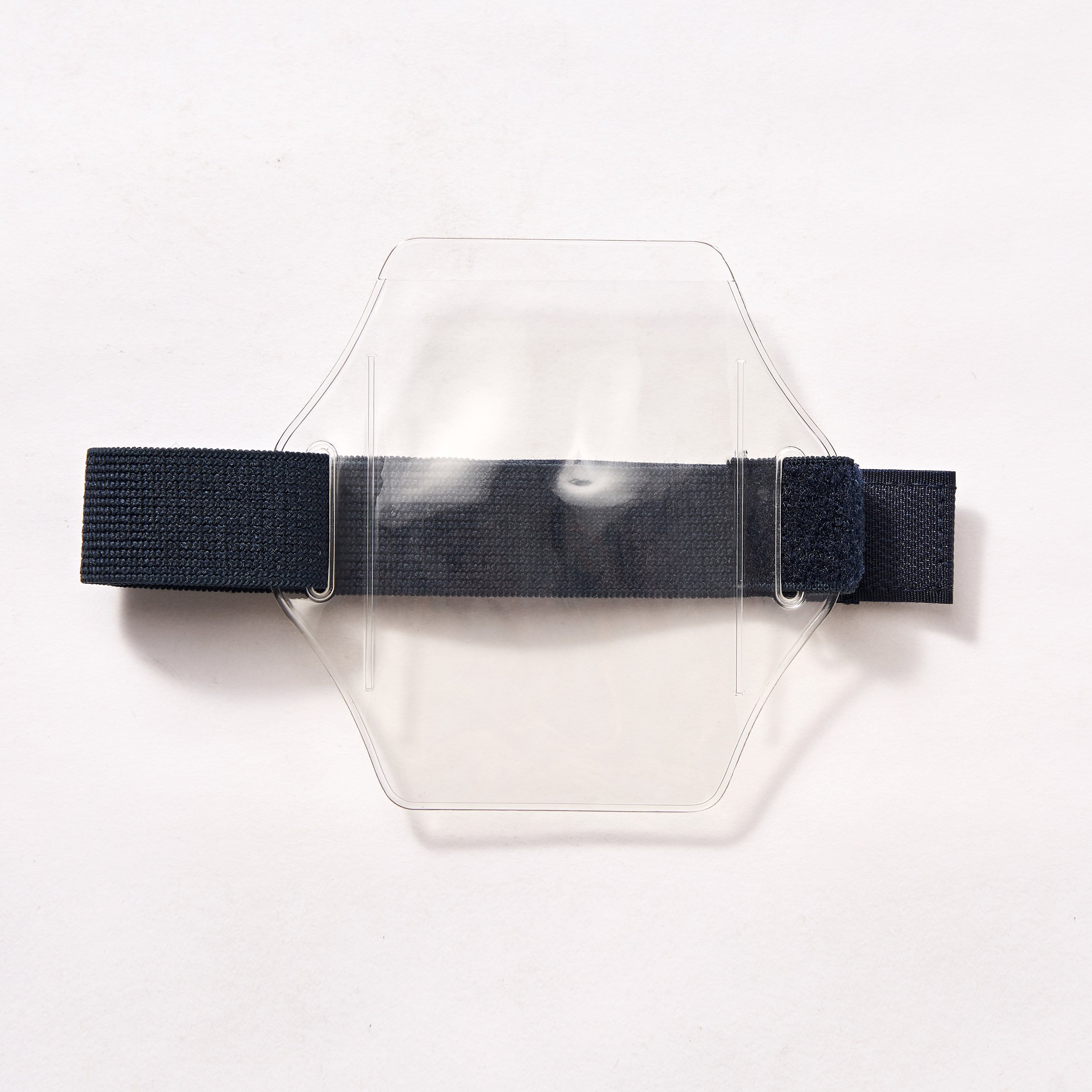 Bestom Adjustable PVC Vinyl ID Card Holder Transparent Badge Holder with Waterproof & Dustproof Feature Clear Arm Band Name Tag