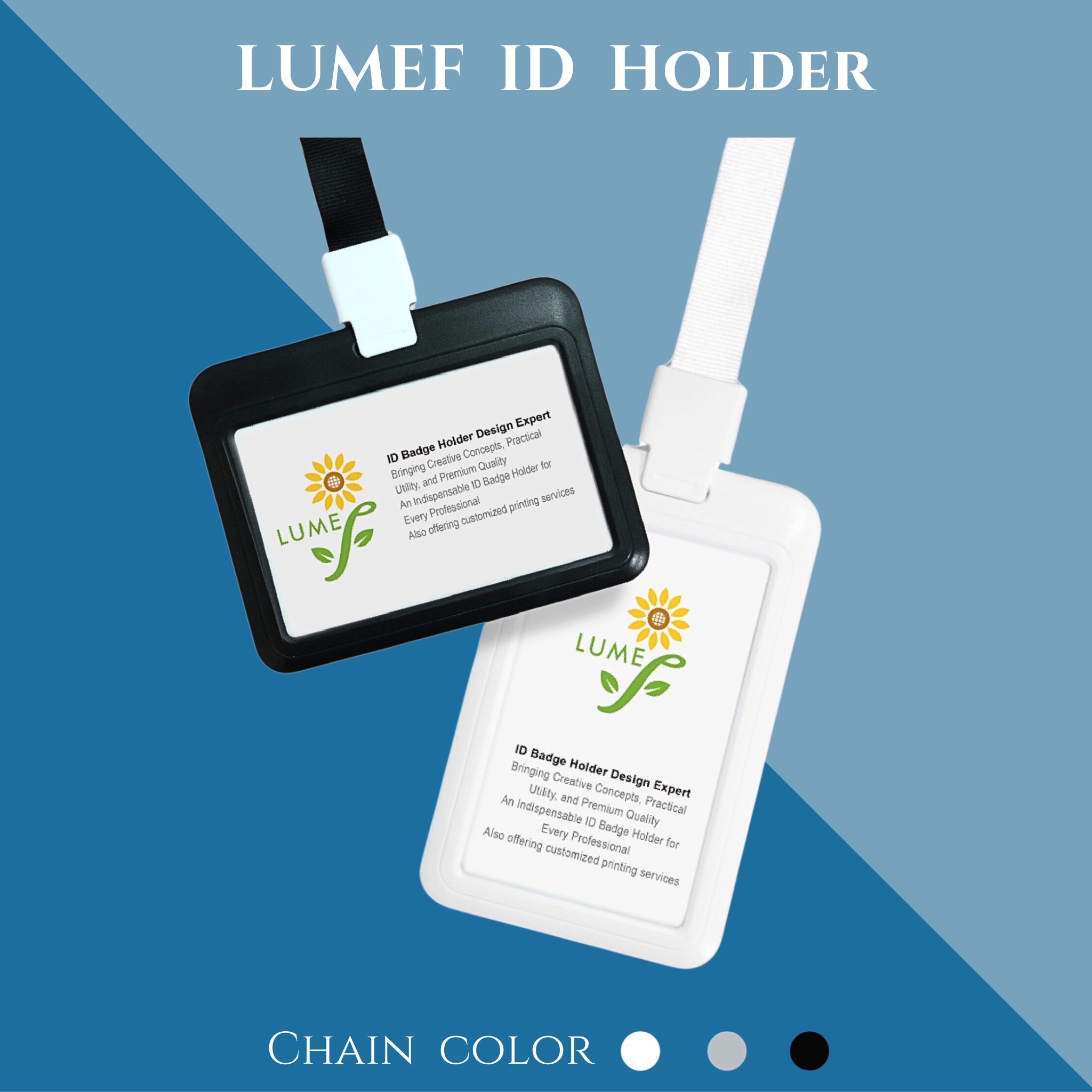Retractable Badge Reel with Neck Lanyard Student ID Card Holder