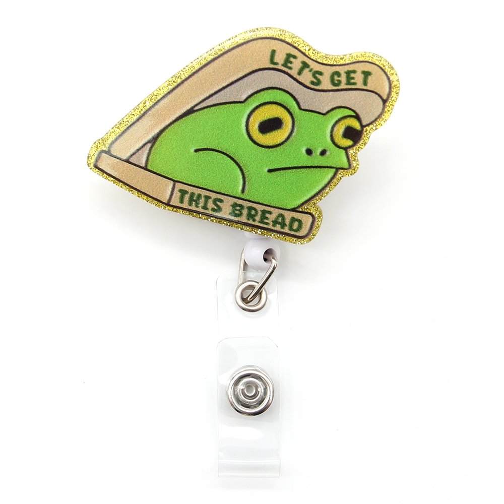 Wholesale Funny Badge Reels Retractable Animal Badge Holder for Nurse Teacher Student Name Card Accessories Glitter Badge Reel