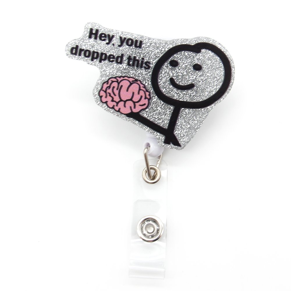 Wholesale Funny Badge Reels Retractable Animal Badge Holder for Nurse Teacher Student Name Card Accessories Glitter Badge Reel