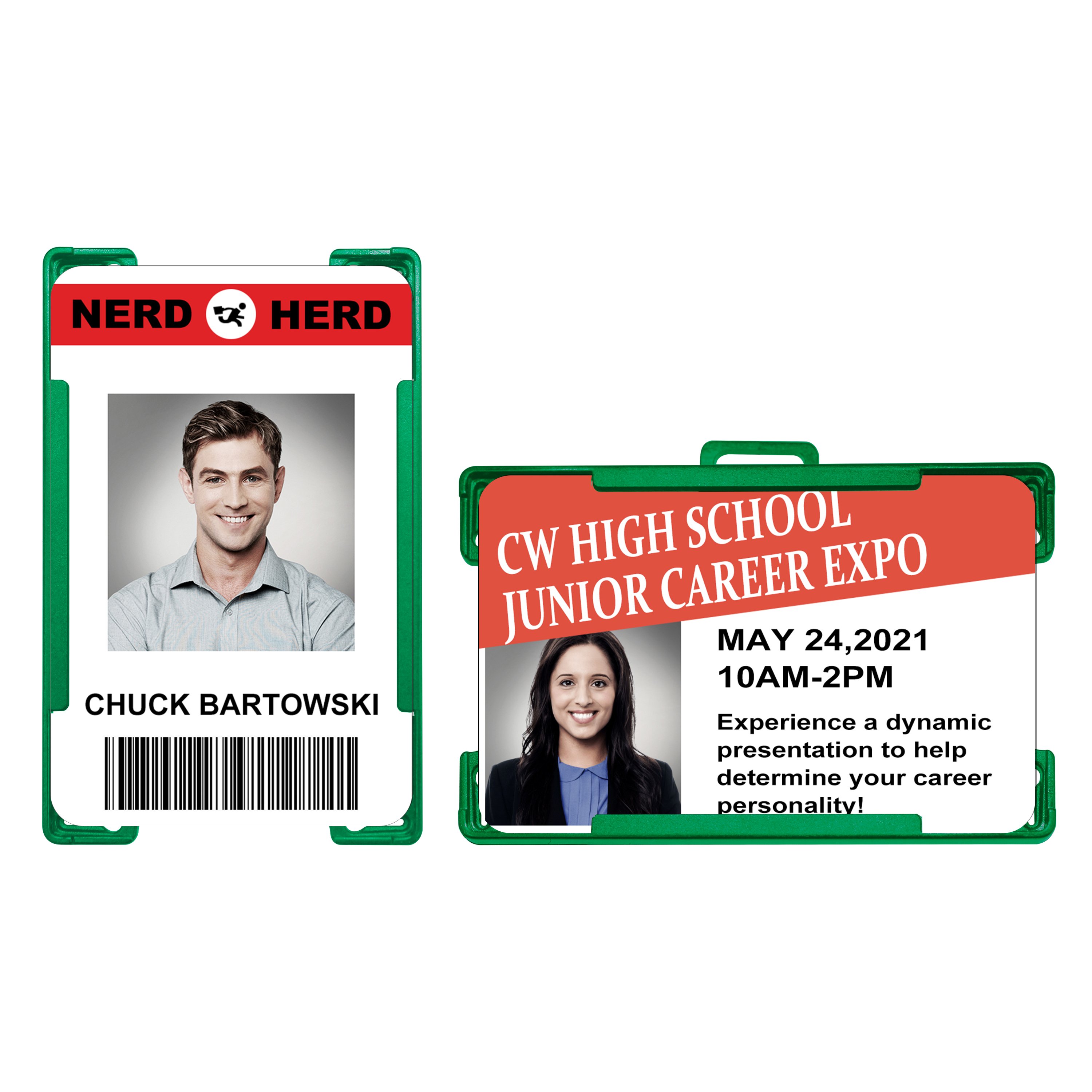 Bestom ID Card Holder Hard Plastic with Lanyard 360 Degree Rotation in Multiple Colors for Office Staff and Nurses