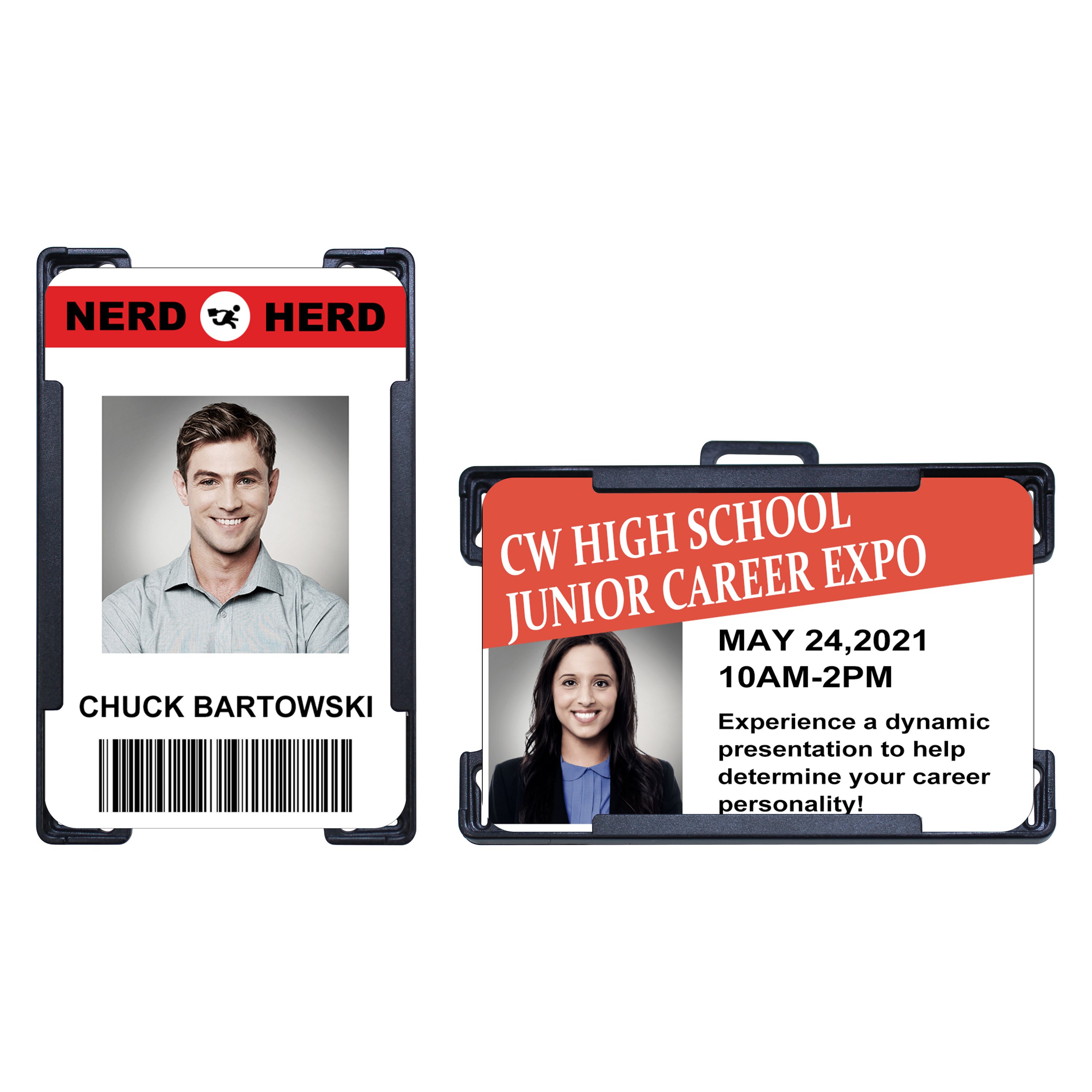 Bestom ID Card Holder Hard Plastic with Lanyard 360 Degree Rotation in Multiple Colors for Office Staff and Nurses
