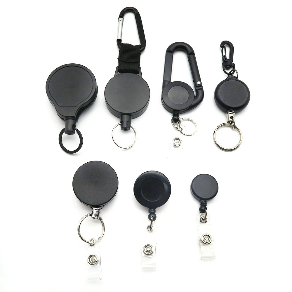 Custom Different Shaped Retractable Badge Reel ID Card Clip Holder Pull Yoyo Anti-lost Reel Roller Clip