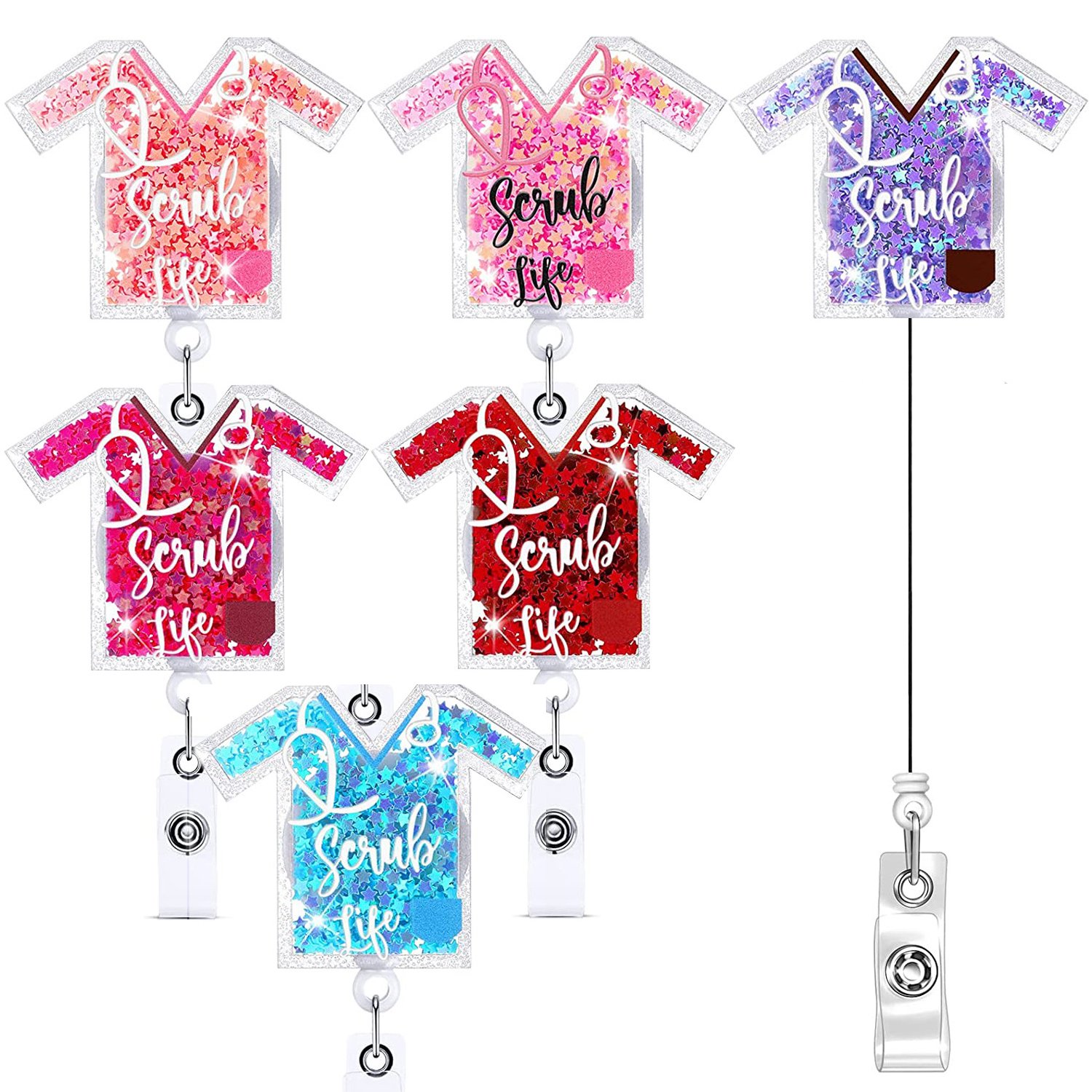 Wholesale Mix Style Medical Series Nurse Scrub Life Nursing Badge Reel Nurse Accessories Office Decoration Badge Holder