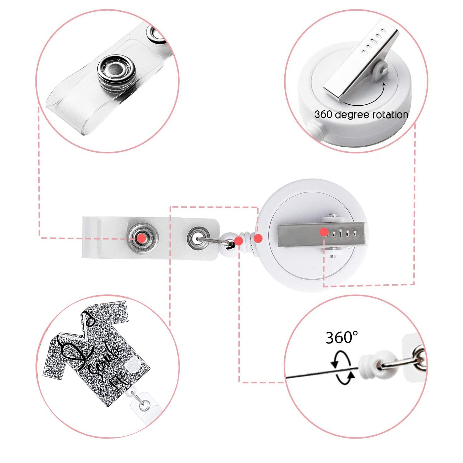 Wholesale Mix Style Medical Series Nurse Scrub Life Nursing Badge Reel Nurse Accessories Office Decoration Badge Holder