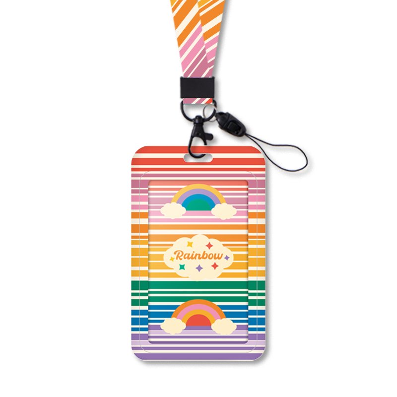 UHOO 7131-21 Cute Card Holders Gift For School Student ID Badge Holder Bus Photo Case With lanyard Custom logo