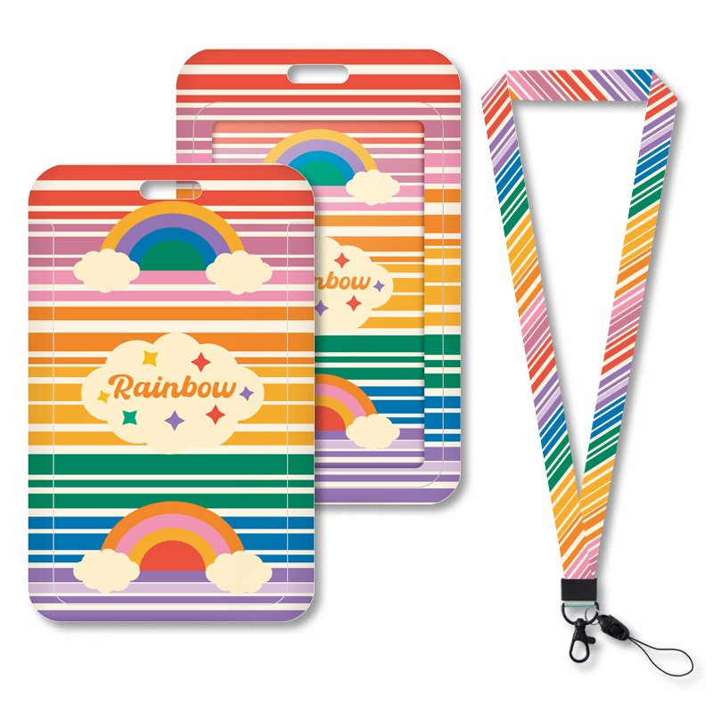UHOO 7131-21 Cute Card Holders Gift For School Student ID Badge Holder Bus Photo Case With lanyard Custom logo