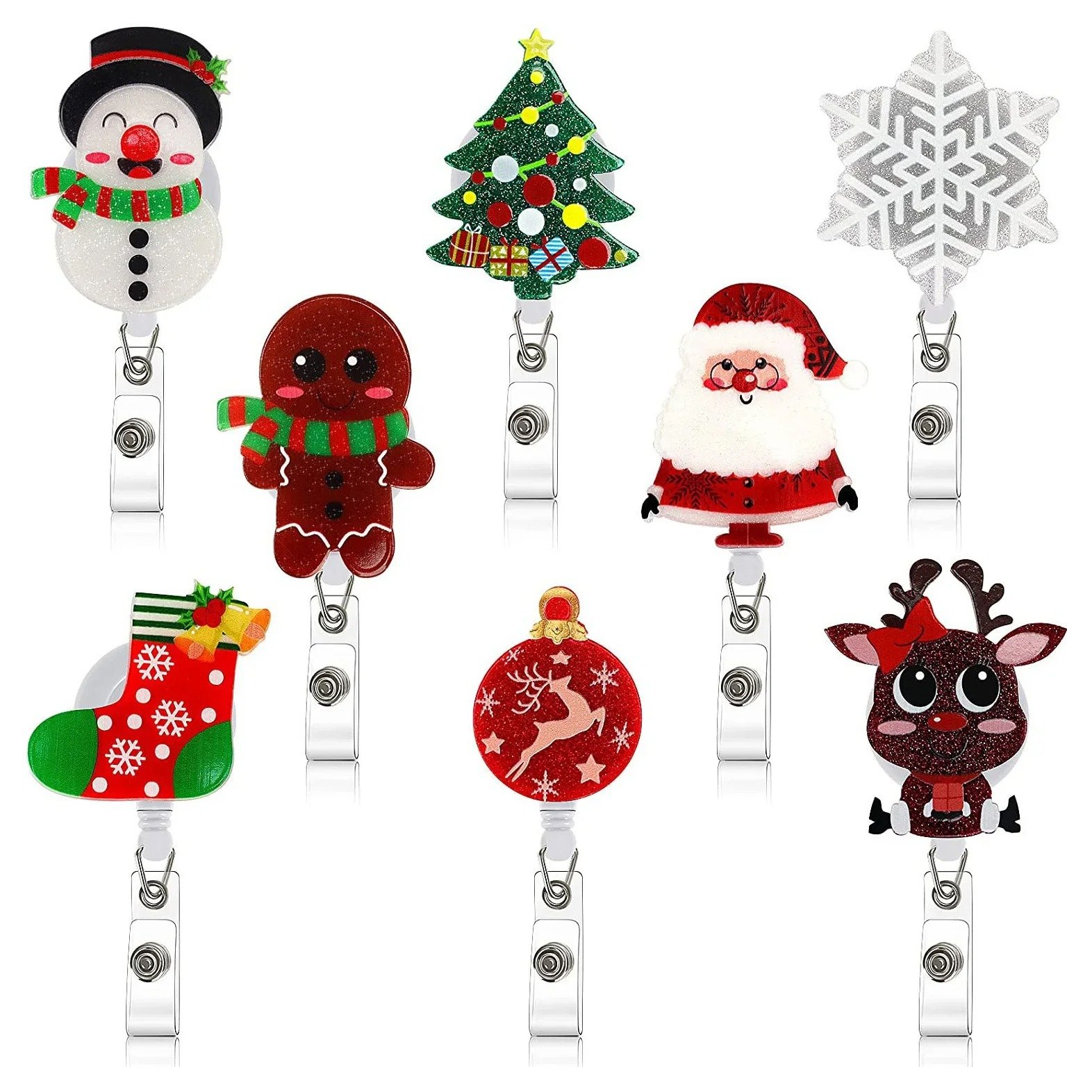 2024 OEM retractable yoyo ID card badge holder for Christmas