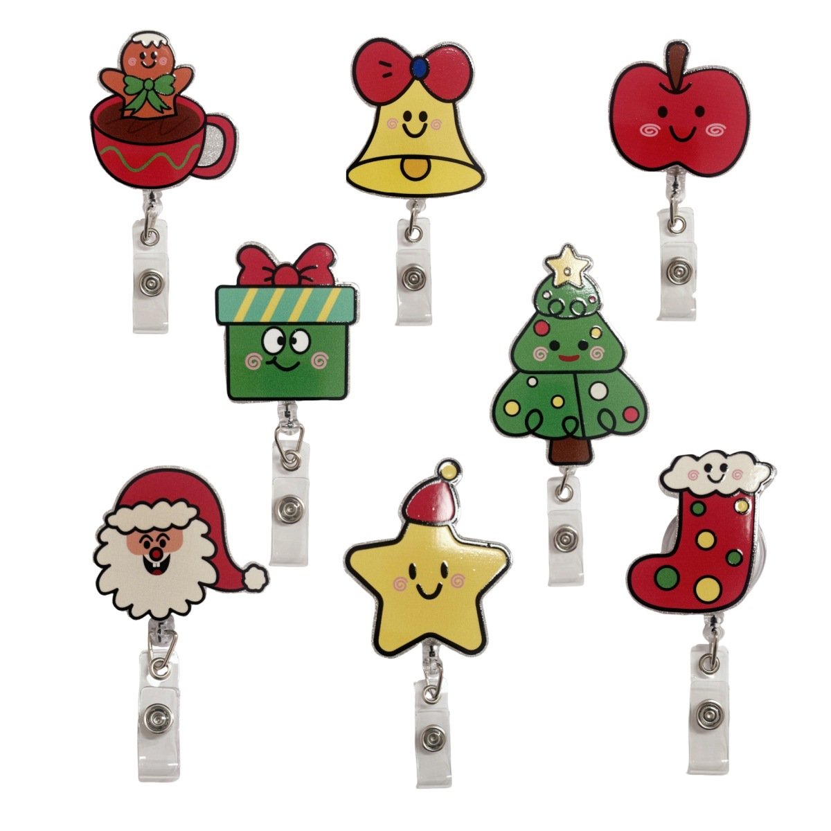 2024 OEM retractable yoyo ID card badge holder for Christmas