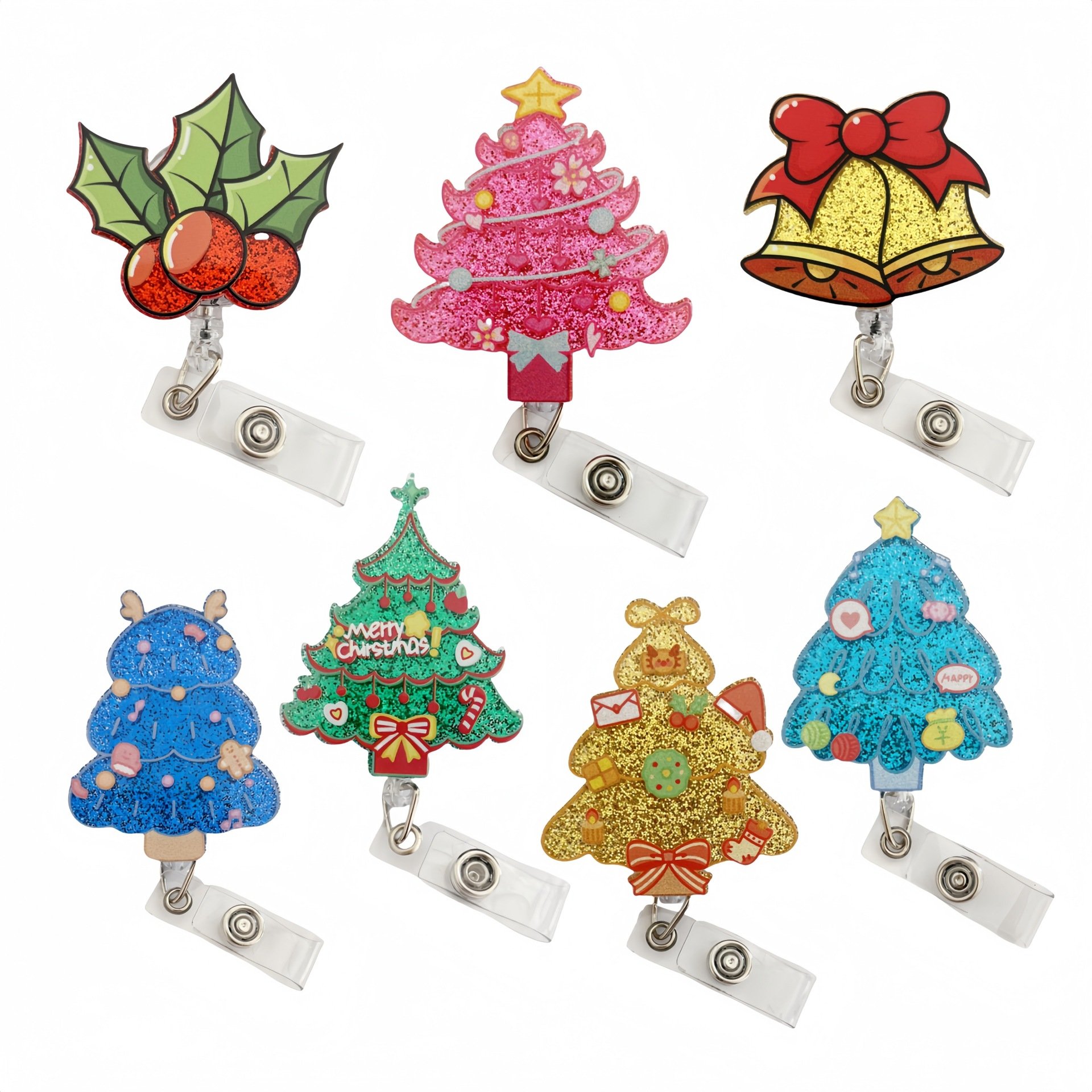 2024 OEM retractable yoyo ID card badge holder for Christmas