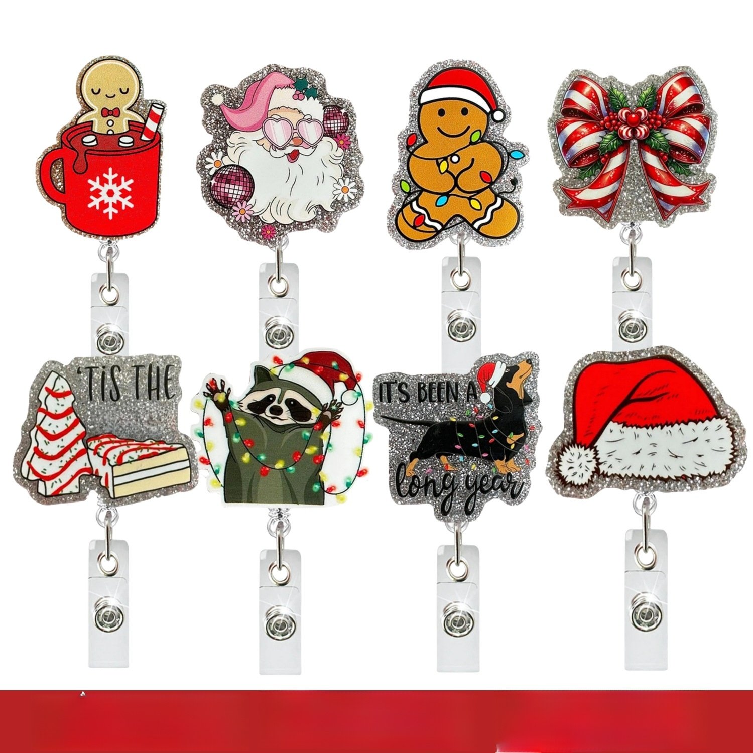 2024 OEM retractable yoyo ID card badge holder for Christmas