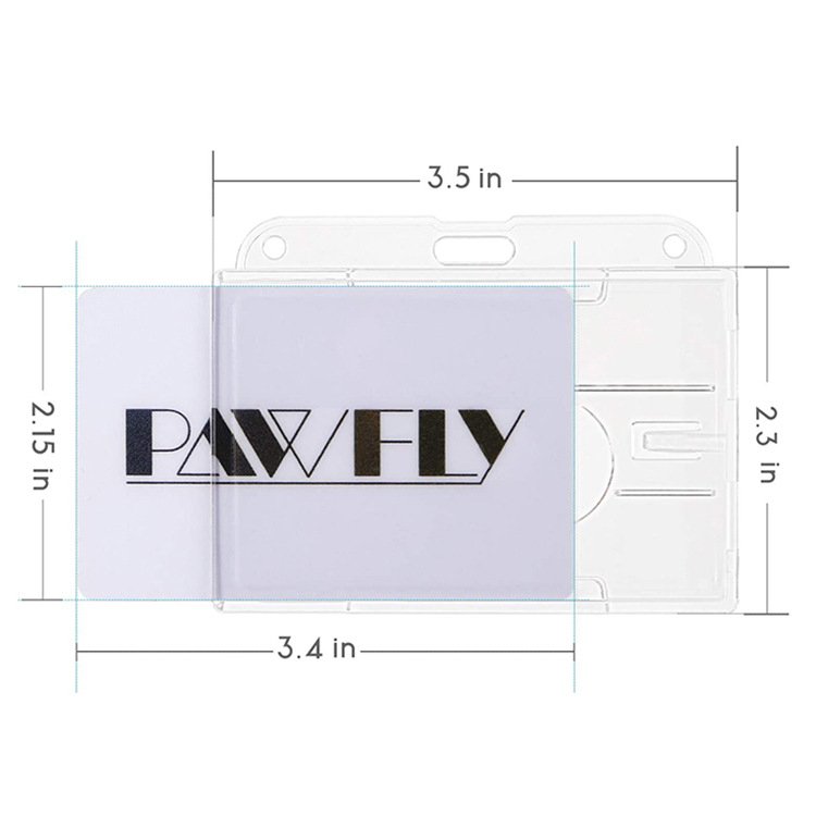 Vertical And Horizontal ID Card Name Badge Holder Heavy Duty Waterproof Clear Plastic Card Holder PVC Sleeve Pocket Resealable