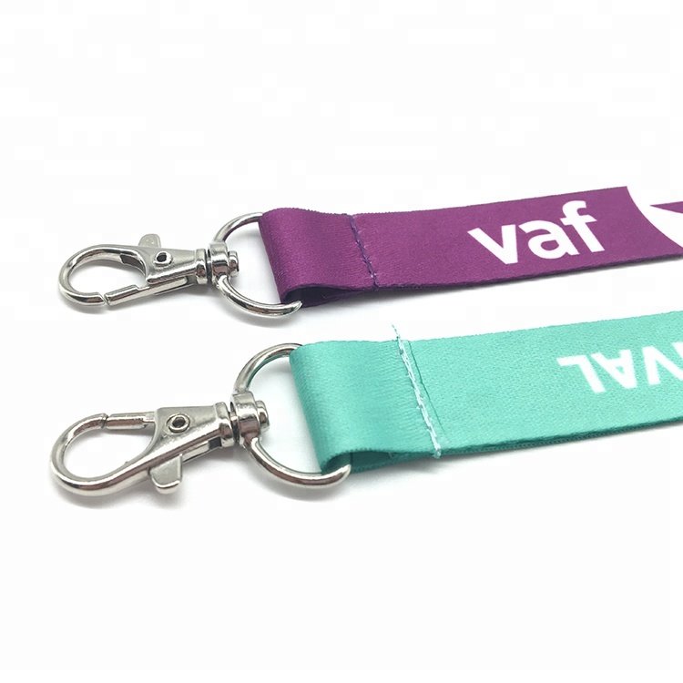 High Quality Custom Fashion Fancy Blue Branded Printed Student ID Name Card Badge Holder Lanyard With Logo Custom