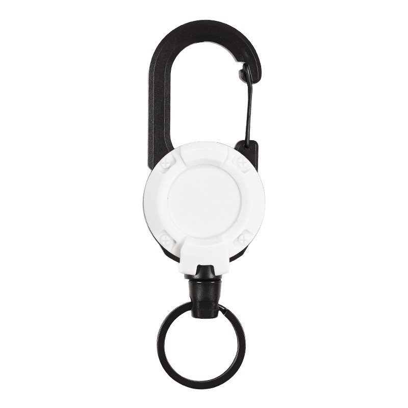 Retractable Key Chain Steel Wire Rope Elastic Pull Rope Easy To Pull Buckle Anti Loss Extension Cord High Resilience Badge Reel