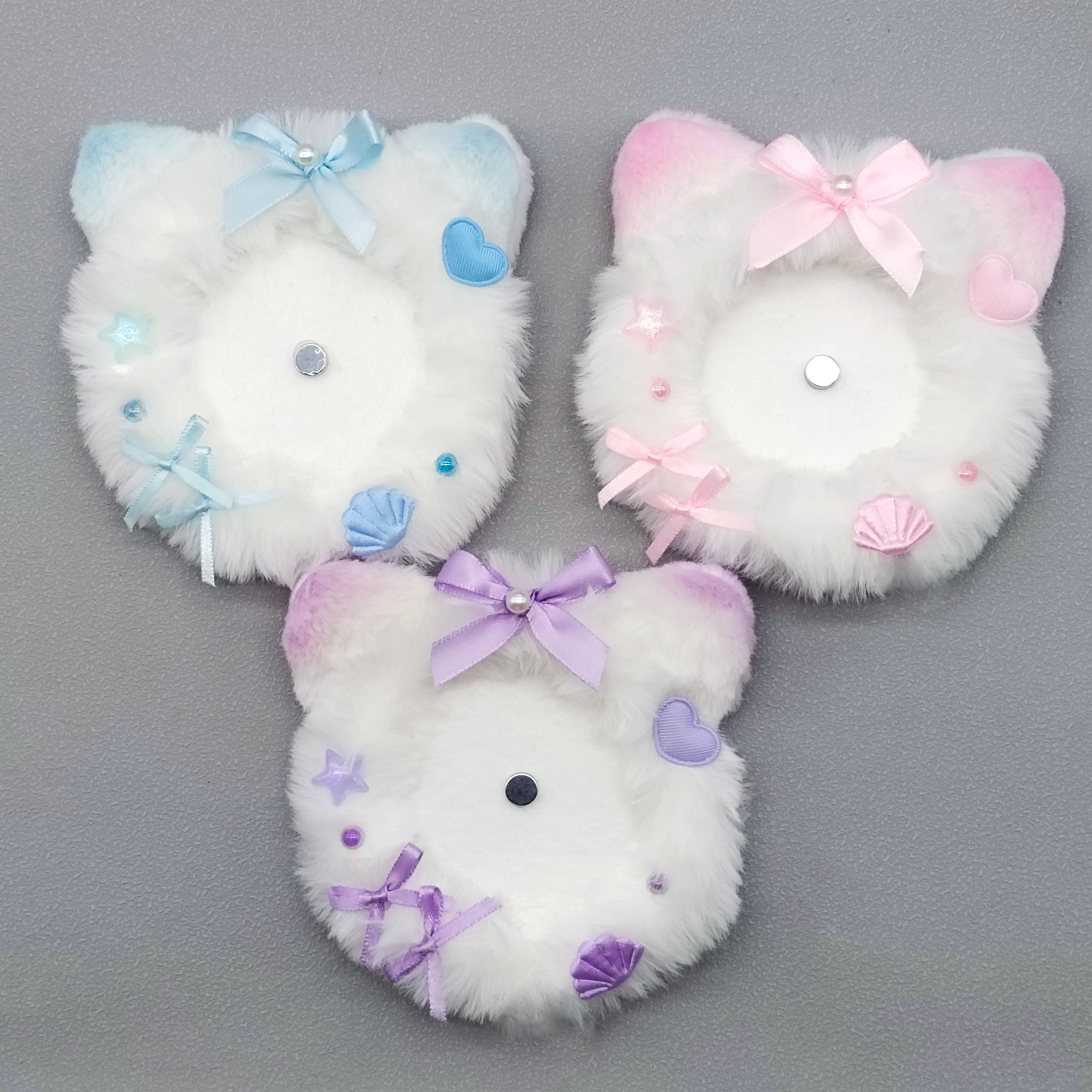 customize Cute Cat Kitten Claw Plush Anime Cosplay Crafts Base Badges case Ita Bags Decoration anime id Plush badge holders