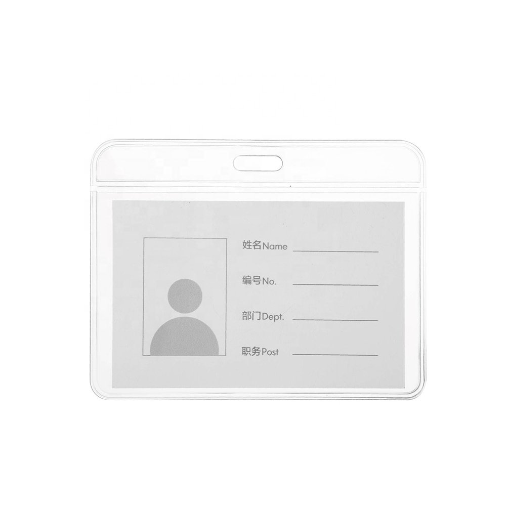 High quality transparent id card holder Wholesale 6671 Vinyl Clear Soft PVC Card Holders for Doctors and Nurses ID Cards